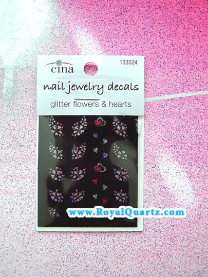 Cine Nail Decals - Flowers & Hearts